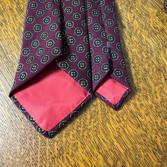 Ben Evans Vintage Red Wool Tie - Picture 2 of 5